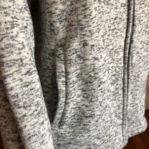 Beverly Hills Polo Club Gray Marled Zip-Up Knit Jacket Sweater XL - Picture 6 of 9